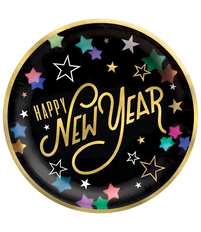 Amscan Starlight 10" Round Plates -8 Count