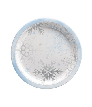 Amscan Snowlace 7" Plates - 8 Count