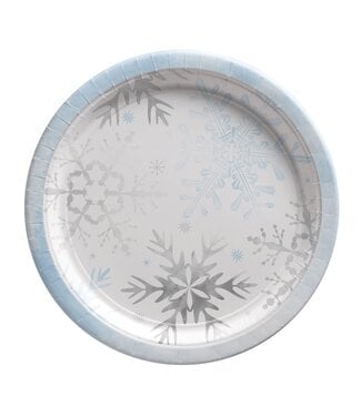 Amscan Snowlace 9" Plates - 8 Count