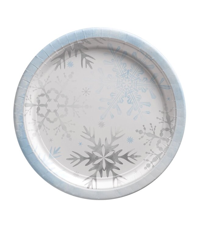 Amscan Snowlace 9" Plates - 8 Count