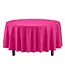EXQUISITE 84in Round Cerise Table Cover