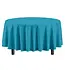 EXQUISITE 84in Round Turquoise Table Cover