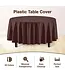 EXQUISITE 84in Round Brown Table Cover
