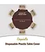 EXQUISITE 84in Round Brown Table Cover