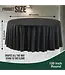 EXQUISITE Premium 120" Round Black Table Cover