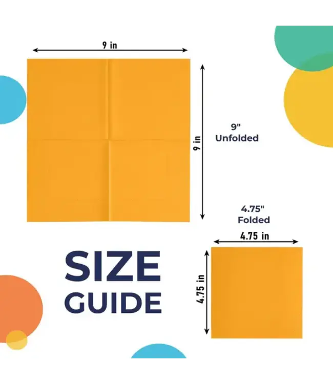 CROWN DISPLAY Yellow Beverage Napkins - 50 Ct.