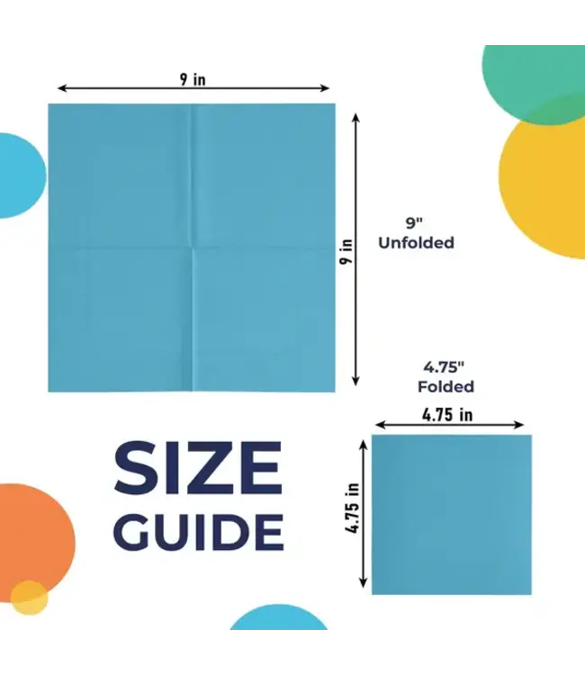 CROWN DISPLAY Turquoise Beverage Napkins - 50 Ct.