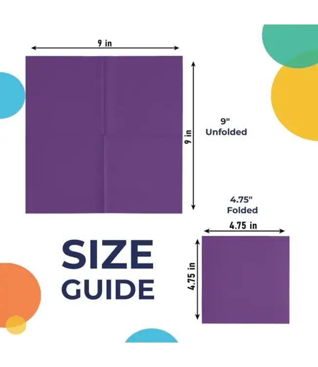 CROWN DISPLAY Purple Beverage Napkins - 50 Ct.