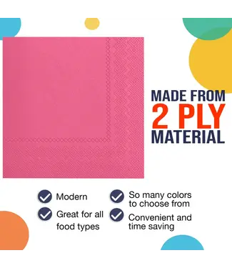 CROWN DISPLAY Cerise Dinner Napkins - 50 Ct.