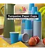 CROWN DISPLAY 9 oz. Turquoise Paper Cups - 100 Ct.