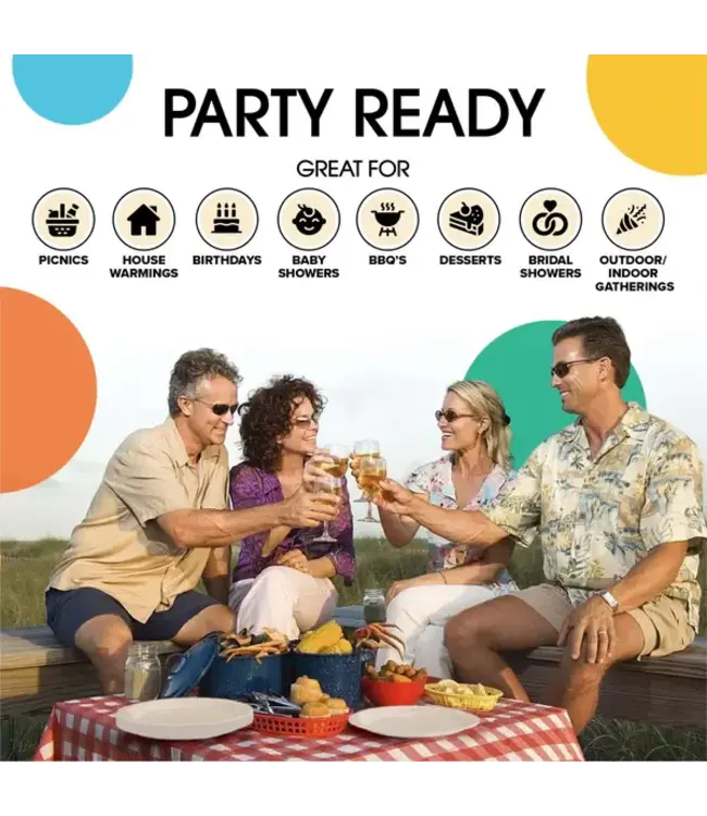 CROWN DISPLAY 7 In. Ivory Paper Plates - 50 Ct.