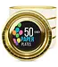 CROWN DISPLAY 9 In. Reflective Gold Paper Plates - 50 Ct.