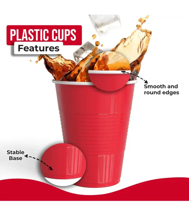 CROWN DISPLAY 50CT 18oz CUP RED