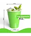 CROWN DISPLAY 18 oz. Lime Green Plastic Cups - 50 Ct.