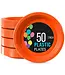 CROWN DISPLAY 7 In. Orange Plastic Plates - 50 Ct.