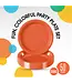 CROWN DISPLAY 7 In. Orange Plastic Plates - 50 Ct.