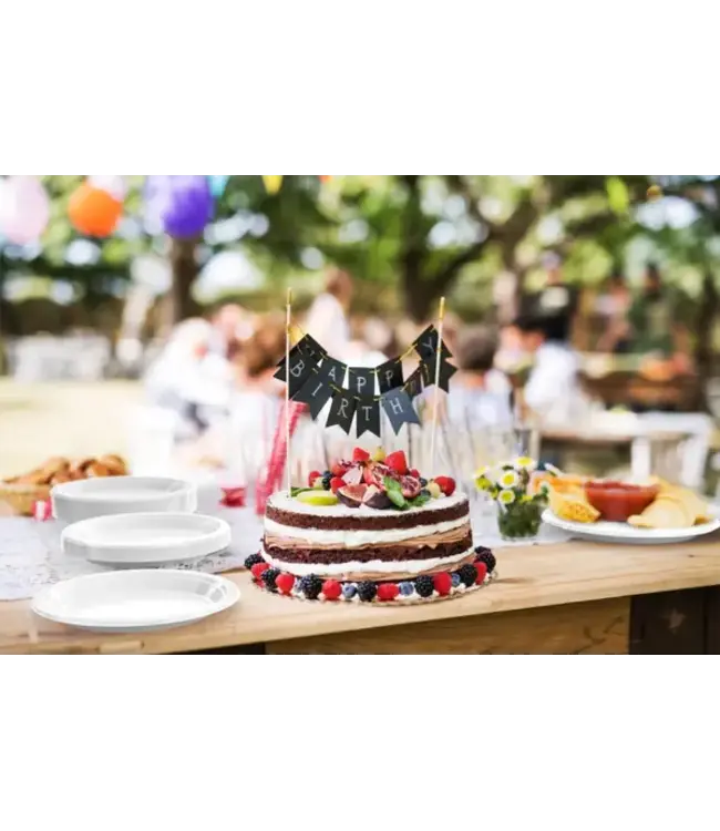 CROWN DISPLAY 7 In. White Plastic Plates - 50 Ct.