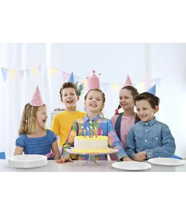 CROWN DISPLAY 7 In. White Plastic Plates - 50 Ct.