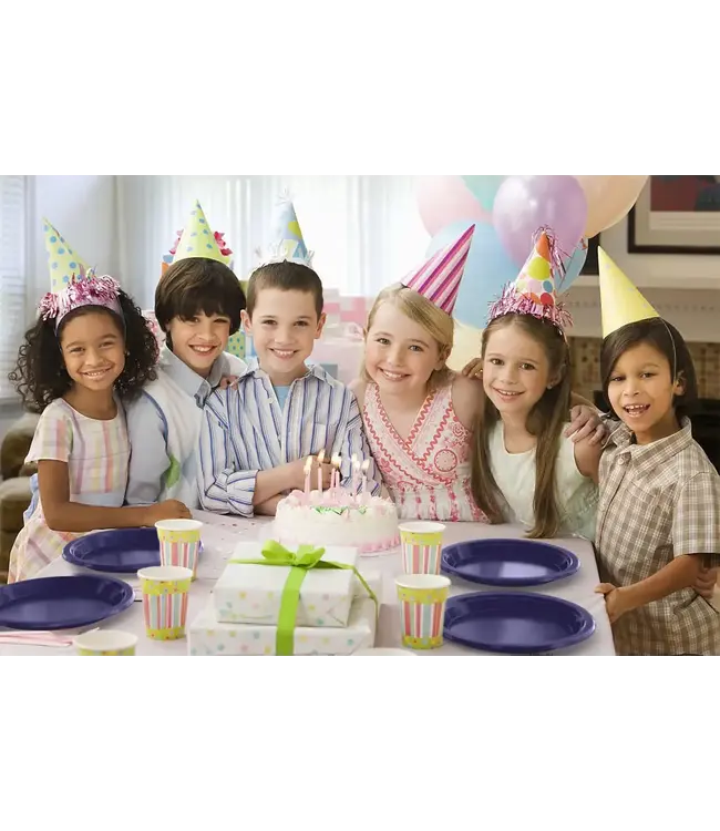 CROWN DISPLAY 10 In. Navy Plastic Plates - 50 Ct.