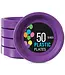 CROWN DISPLAY 10 in. Purple Plastic Plates | 50 Count