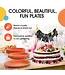 CROWN DISPLAY 10 in. Orange Plastic Plates | 50 Count