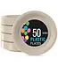 CROWN DISPLAY 10 in. Ivory Plastic Plates - 50 Ct.