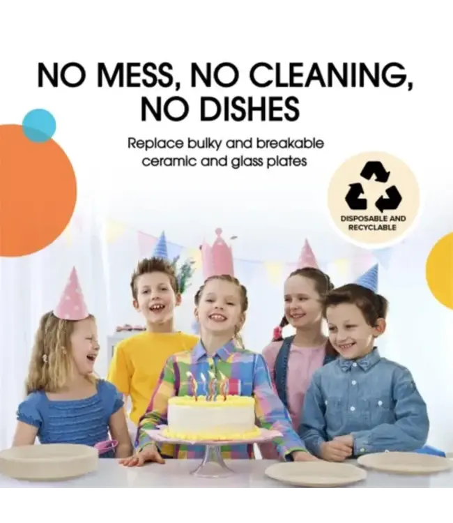 CROWN DISPLAY 10 in. Ivory Plastic Plates - 50 Ct.