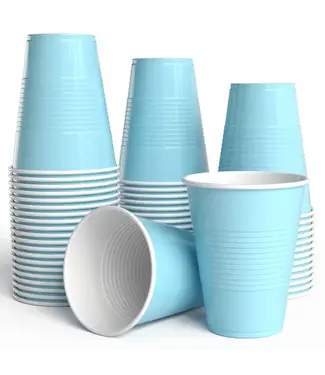 CROWN DISPLAY 18 oz. Light Blue Plastic Cups - 50 Ct.