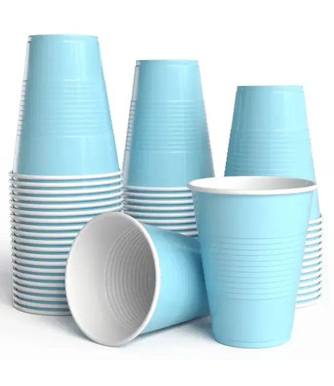 CROWN DISPLAY 18 oz. Light Blue Plastic Cups - 50 Ct.