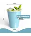 CROWN DISPLAY 18 oz. Light Blue Plastic Cups - 50 Ct.