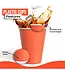 CROWN DISPLAY 18 oz. Orange Plastic Cups - 50 Ct.