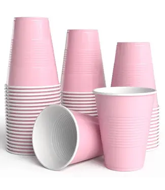 CROWN DISPLAY 18 oz. Pink Plastic Cups - 50 Ct.
