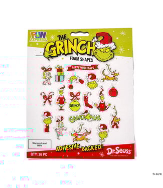GRINCH Dr. Seuss™ The Grinch Self-Adhesive Foam Shapes - 36 Count
