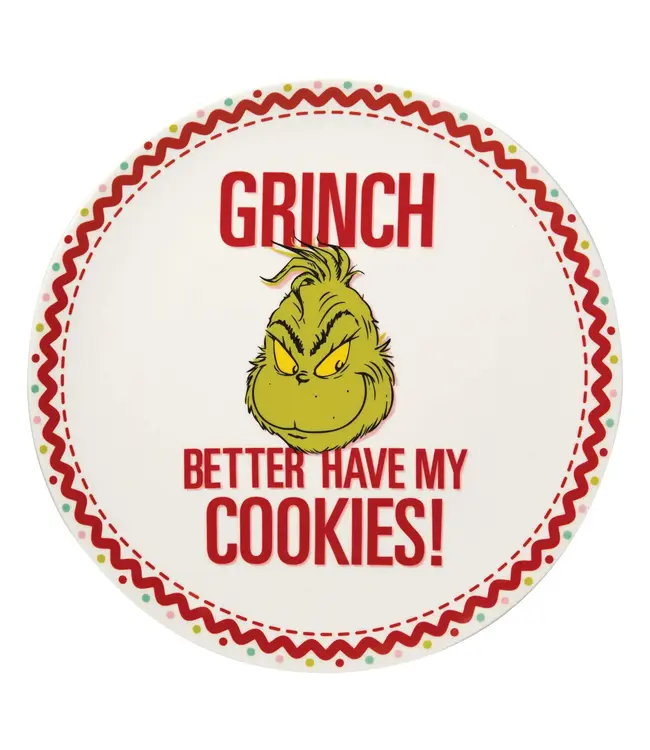 ENESCO Grinch Better Have My Cookies Glass Platter