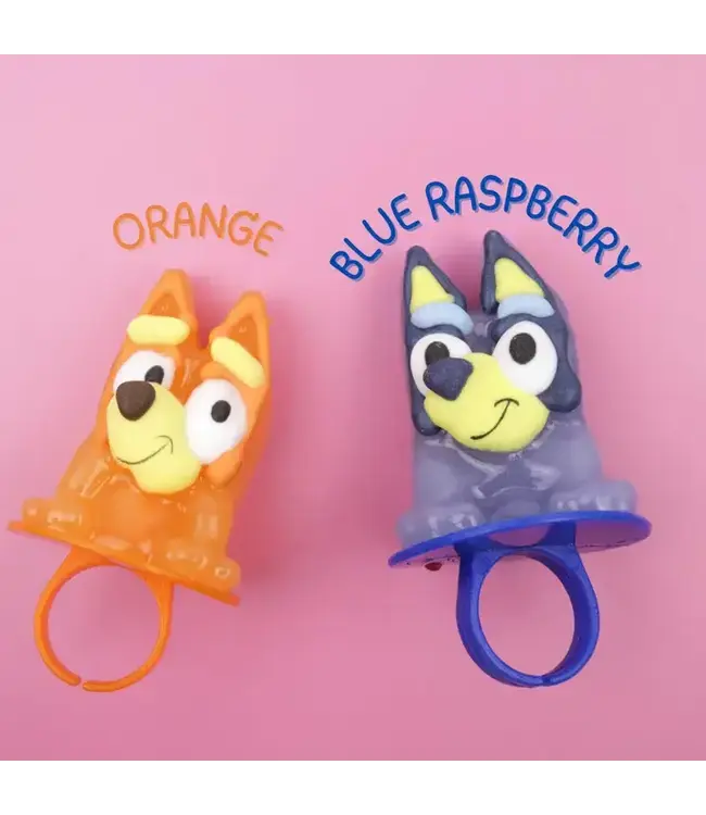 NEEDZO INC Bluey Lollipop Rings, Individually Wrapped Suckers, 18 Count