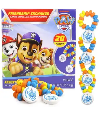 NEEDZO INC Paw Patrol Candy Bracelets, Valentine's Exchange, 20 Count
