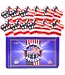 NEEDZO INC Box of American Flag Star Suckers, Individually Wrapped, 12