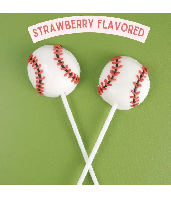 NEEDZO INC Box of Baseball Lollipops, Individually Wrapped, 24 Count