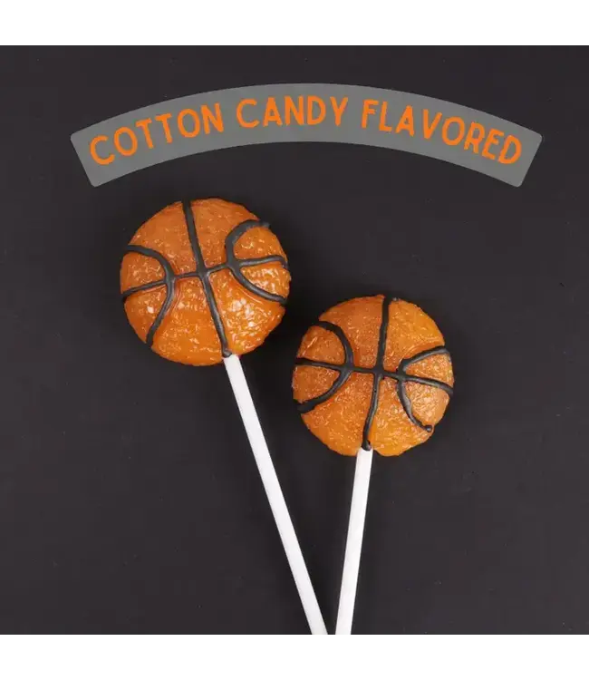 NEEDZO INC Box of Basketball Lollipops, Individually Wrapped, 24 Count