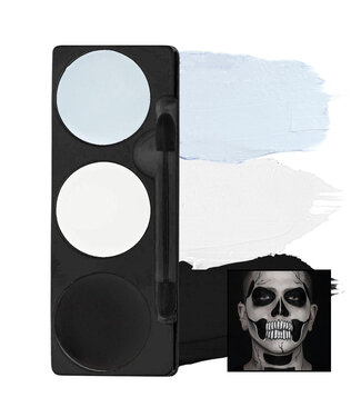 MEHRON Tri-Color Makeup Palette Skeleton