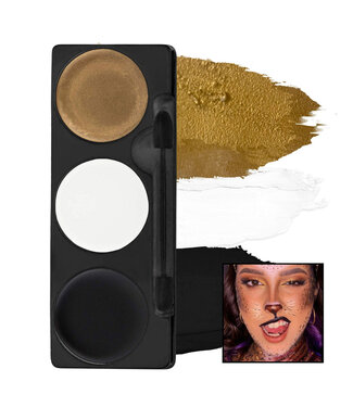 MEHRON Tri-Color Makeup Palette Cat/Animal