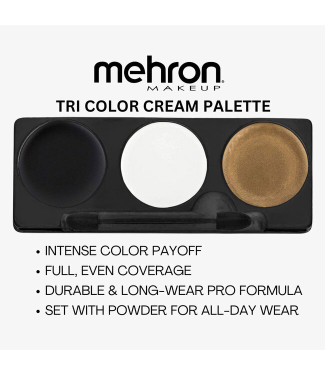 MEHRON Tri-Color Makeup Palette Cat/Animal