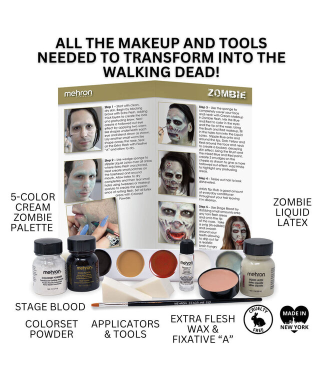 MEHRON ZOMBIE MAKEUP KIT