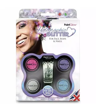 PAINT GLOW HOLOGRAPHIC GLITTER SET