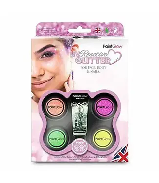 PAINT GLOW Neon UV Glitter Set