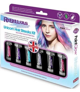 PAINT GLOW UNICORN HAIR STREAKS KIT