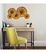 BEISTLE Metallic Fans - Gold - 5 Count