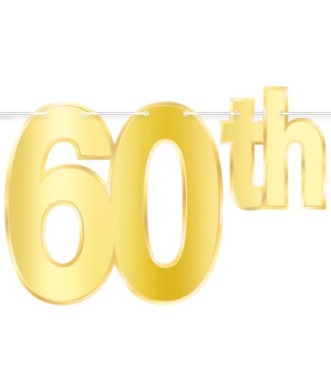 BEISTLE Foil Happy "60th" Birthday Streamer