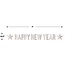 BEISTLE Foil Happy New Year Streamer - Silver