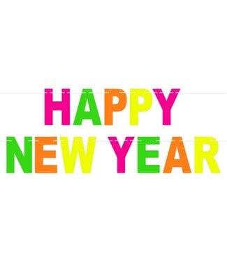 BEISTLE Neon Happy New Year Streamer - 8 Foot